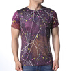 Fashion Mens O-neck Geometric Print Pullover T-Shirts