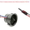 Conducto Ventilador 70mm 12 Cuchillas con Motor Brushless 3300KV 4S para Avión RC Probado ESC80A