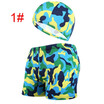 Men&39s Large Size Swimming Trunks Sports Wear Beach Boxer Shorts with Swimming Cap
