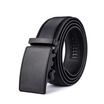 XHtang Mens Belt Genuine Leather Automatic Buckle belt For Waistband Ratchet Strap Black Leather Belt Designer Belt For Jeans Gift