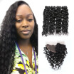 Ishow Ear To Ear Lace Frontal Closure With 4 Bundles 7A Peruvian Water Wave Human Hair Weave With Frontal Closure