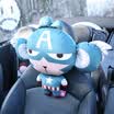 Carinou carinono car headrest neck pillow car neck pillow cartoon pillow cushion four seasons seat headrest car supplies US captain