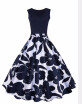 New Arrival Women Fashion Cocktail Party Prom Dress Sleeveless Floral Print Dress