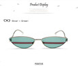 SHAUNA 2018 Ins Popular Double Color Lens Women Small Cat Eye Sunglasses Fashion Men Red Stripe Glasses UV400