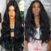 middle part Brazilian Human Hair full lace Wigs Body Wave Lace Wig 180 density center parting lace wig