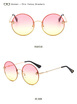 SHAUNA Little Bee Decoration Popular Women Round Gradient Sunglasses UV400