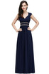 Chiffon Long Evening Dresses Bridesmaid Beaded Crystal Ruched Formal Women Evening Dresse