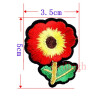 1 Pcs Top Patches Red Rose Flowers Patch 3D Sticker Embroidery Motif Sequined Applique Badge Children Women DIY Clothing Patch