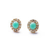 Aiyaya Fashion Jewelry Blue Sapphire Stud High Quality Crysatl Round Earrings For Womens Accessory
