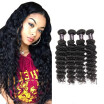 Ishow 4 Bundles 7A Peruvian Deep Wave Human Hair Weave Extensions Natural Color Can be Dyed Human Hair Bundles