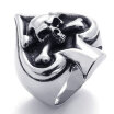 Hpolw Vintage Gothic Skull Biker Tribe Ace of Spades silver Stainless Steel Creative Charm Mens Ringdurable in use