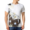 Mens Fashion Summer Top Printed Slim Fit Short Sleeve Shirt