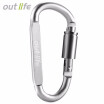 Outlife 6PCS Stainless Aluminum Carabiner Self Screw Spring Clip Hook for Outdoor