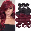 Amazing Star Virgin Indian Hair Body Wave Human Hair Weave 3 Bundle Deals T1B99j Good Quality Human Hair Extensions