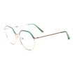 SHAUNA Double Colors Oversize Women Square Metal Glasses Frame Fashion Ladies Clear Yellow Lens Sunglasses