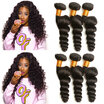CLAROLAIR Hair Brazilian Virgin Hair Loose Wave Human Hair Weave 3 Bundles Brazilian Hair Weave Bundles Brazilian Loose Wave Virgi
