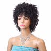 Golden Beauty Low Temperature Fiber Black Afro Synthetic Wigs Kinky Curly Black Color Short Synthetic America Small Coil Wig