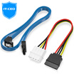 IT-CEO SATA30 Hard Drive Data Cable Power Cord Solid State Drive Data Cable SSD SATA Serial Hard Drive Power Cord Y1S01X
