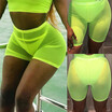 Womens Fishnet Mesh See Through Slim Fit Short Leggings Cycling Short Hot Pants