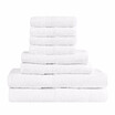 Htovila 8-Piece Cotton Towel Set 4 Washcloths 2 Bath Towels 2 Hand Towels Soft Breathable Absorbent Face Body Bath Towel Set f