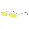 SHAUNA Ultralight Women Small Rimless Sunglasses Popular Men Clear Purple Blue Red Orange Sun Glasses UV400