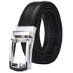 XHtang Mens Belt Genuine Leather Automatic Buckle belt For Waistband Ratchet Strap Black Leather Belt Designer Belt For Jeans Gift