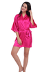 Women Nightgowns Simulation Silk Kimono Robe Elegant Solid Color Summer Sexy Shorts Bathrobe