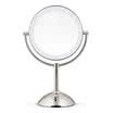 MECOR 7-inch LED light mirror metal stainless steel wire drawing adjustable brightness double-sided desk lamp can enlarge the gift mirror 0076
