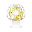 TOMNEW 3 in 1 USB Table Clip Fan 2000mAh Operated 3 Speed 360 Degree Adjustable Cooling Fan Table Lamp with LED Night Light Home
