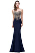 Evening Long Prom Dress Formal Party Gown Bridesmaid Mermaid Appliqued Women Dresses
