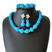New Style Nigerian Wedding Beads Bridal Jewelry Set Indian Wedding Jewelry Beads Necklace Earrings For Women African Jewelry Set