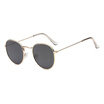 Metal round sunglasses Designer Wrap Oval Goggle Ornamental Fashion popular Round sunglasses reflective Adumbral glasses