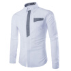 Camisa De Hombre Zogaa Pure Cotton Casusl Slim Long Sleeve