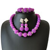 New Style Nigerian Wedding Beads Bridal Jewelry Set Indian Wedding Jewelry Beads Necklace Earrings For Women African Jewelry Set