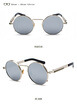 SHAUNA Classic Round Steampunk Sunglasses 9 Colors Retro Metal Springs Decoration ReflectiveClear Lens Punk Eyewear