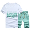 Damaizhang Brand Designer Men T-shirt Suit With Short Pants Summer Linkin Park Printed Casual Short Sleeve Man T Shirt