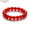 Carweaiya Chinese Red Agate Bracelet Men & Women Couple Single Ring Crystal Bracelet Red Agate Jewelry Birthday Gift Tradition