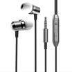 Straight In-Ear Type Wired Bluetooth Earphone Bass With Mic Magnet Adsorption Voice Call Sports Music Headphones