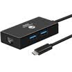 Akihuo CHOSEAL QD6303 USBType-C to USB30 Hub RJ45 network as a mobile phone Apple Macbook multi-function converter black