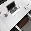BUBM gaming keyboard mouse pad waterproof&oilproof large thickening computer office home PU leather table mat BGZD medium gray