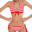 Women Girls Striped Bikini Set Beach Summer Swimsuit Sexy Navy Style Swimwear