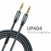 HOCO Aux Cable with Microphone 35mm Jack Male to Male Audio Cable Jack 35 for Car iPhone MP3 MP4 Headphone Speaker