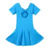 Hot Sale Kids Dance Leotards Dress Ballet Gymnastics Dresses Girls Chiffon Lycra Cotton Ballet Dance Wear With Skirt