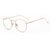 SHAUNA Comfortable Spring Hinge Fashion Women Round Metal Glasses Frame Retro Men Clear Lens Glasses