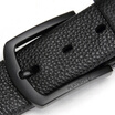 Playboy playboy belt male pin buckle belt mens leather youth casual top layer leather belt mens leather PDD1461-8B black
