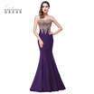 Babyonline Mermaid Evening Dress for Women Formal Lace Appliques Long Prom Dress
