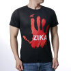 Mens Black Short Sleeve Round Neck Printed T-Shirts