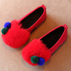 New Fashion Rabbit Fur Girls Shoes Autumn Winter Kids Princess Slip On Casual Shoes Children Shoes for Girl