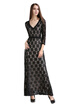 Womens Floral Lace 23 Sleeves Long Bridesmaid Maxi Dress