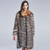 Womens Winter Warm Coat Fox Hair Collar Real Fur Coat Furry Fox Hair Women Clothes Round Collar Warm Fashion 2018 New Discount